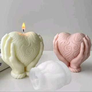 Stampo in silicone "Cuore in mano" - Bottega delle creazioni