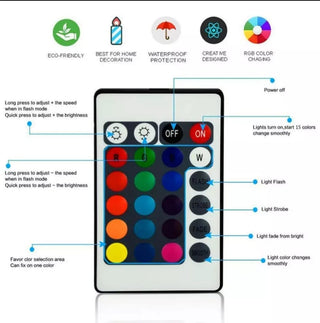 Base LED USB con telecomando 12 tonalità di colore Alimentazione USB o batteria - Bottega delle creazioni