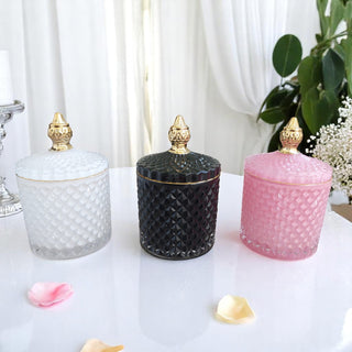 Bicchieri Eleganti con Coperchio – Contenitori Raffinati per Candele Artigianali