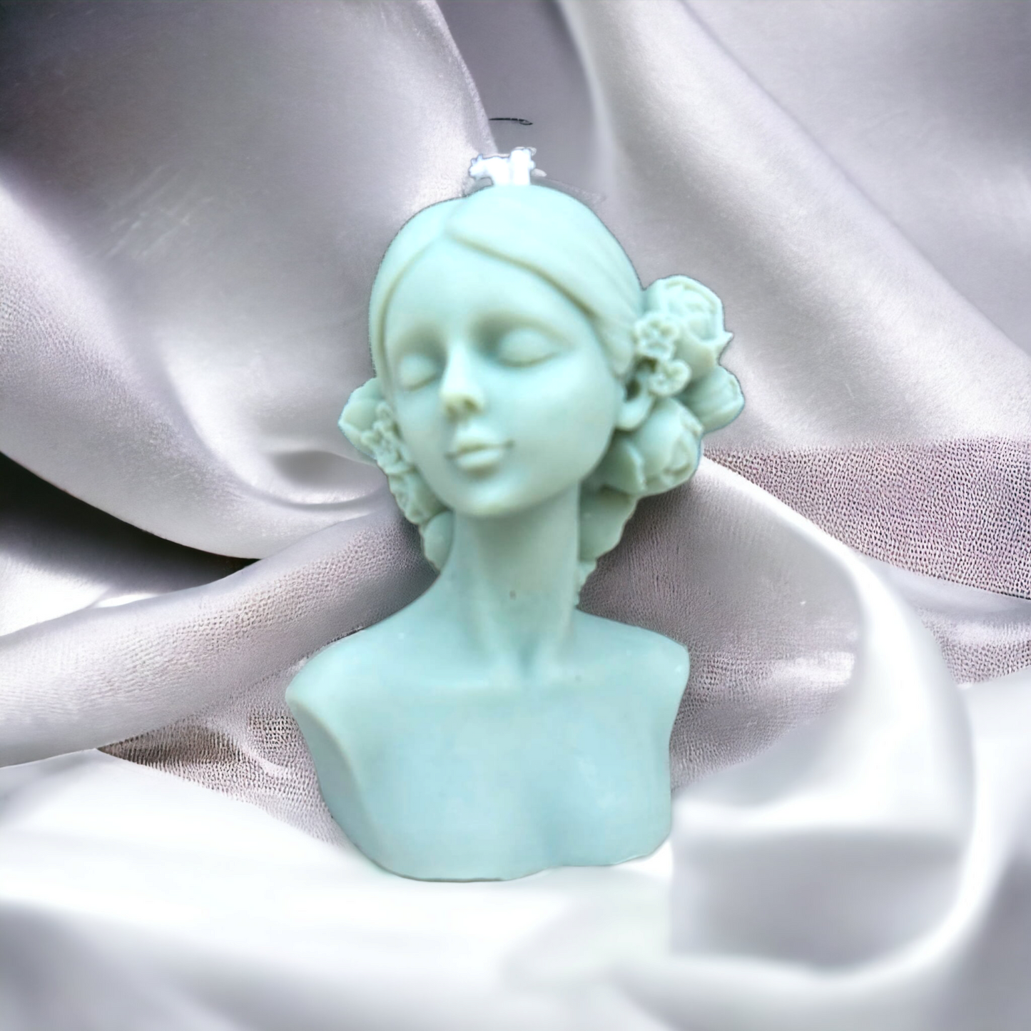 Lady in flower candele decorative in cera di soia fatte a mano - Bottega delle creazioni