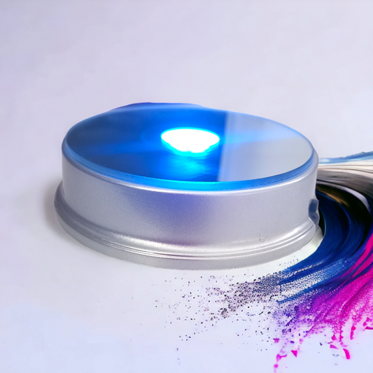 Base espositore LED luminosa 5 colorazioni a batteria (3 x AAA) - Bottega delle creazioni