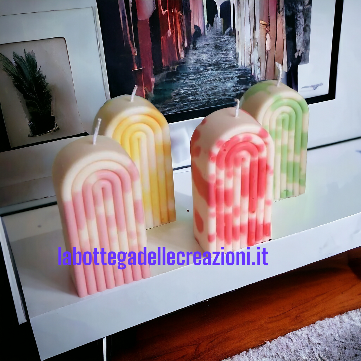 Stampo in silicone Arcobaleno per candele moderne