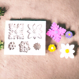 Silicone mold 5 Decorative Flowers