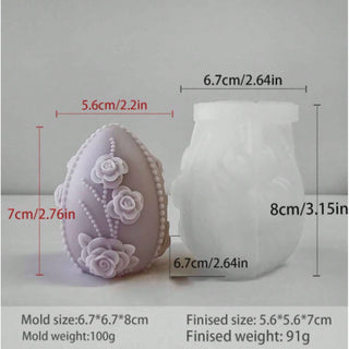 Silicone mold decorated Easter egg
