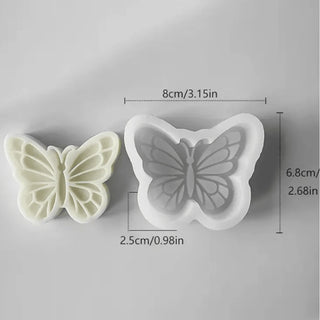 Butterfly Silicone Mold Decorated with Flowers - 3D