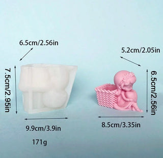 Stampo in silicone Vasetto Bambolina