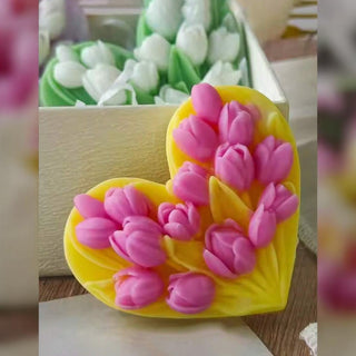Stampo in silicone Cuore di tulipani