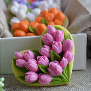 Stampo in silicone Cuore di tulipani