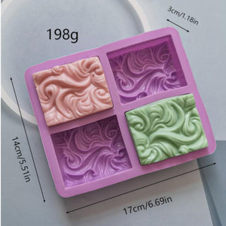 Stampo in Silicone Saponette Decorate