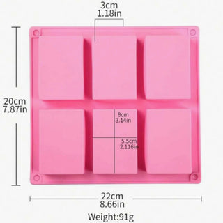 Stampo in Silicone Saponette 6 cavità