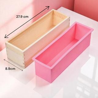 Kit per Sapone Artigianale – Stampo in Silicone con Scatola in Legno e Taglierine