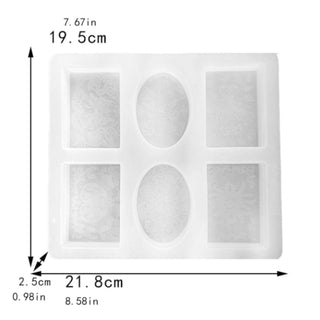 Stampo in Silicone Saponette decorate 6 cavità