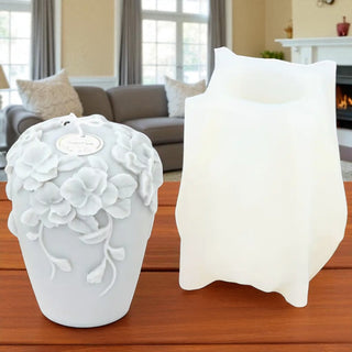Stampo in silicone Cilindro decorato floreale
