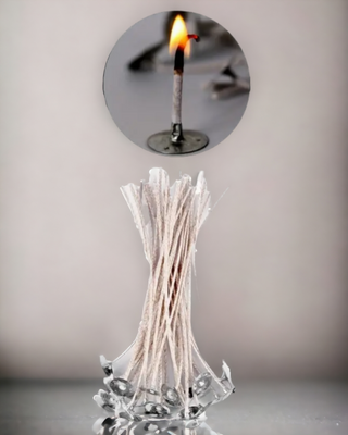 Stoppini per Candele in Puro Cotone 2mm x h 10cm