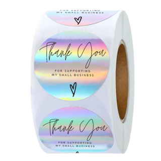 Etichette autoadesive per decorazione THANK YOU 500 adesivi olografici