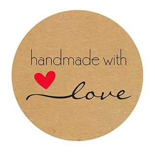 Etichette autoadesive per decorazione HANDMADE with love /500 adesivi - Bottega delle creazioni