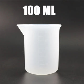 Bicchieri Dosatori in Silicone 2-Pezzi da 100ml per cera / resina epossidica - Bottega delle creazioni