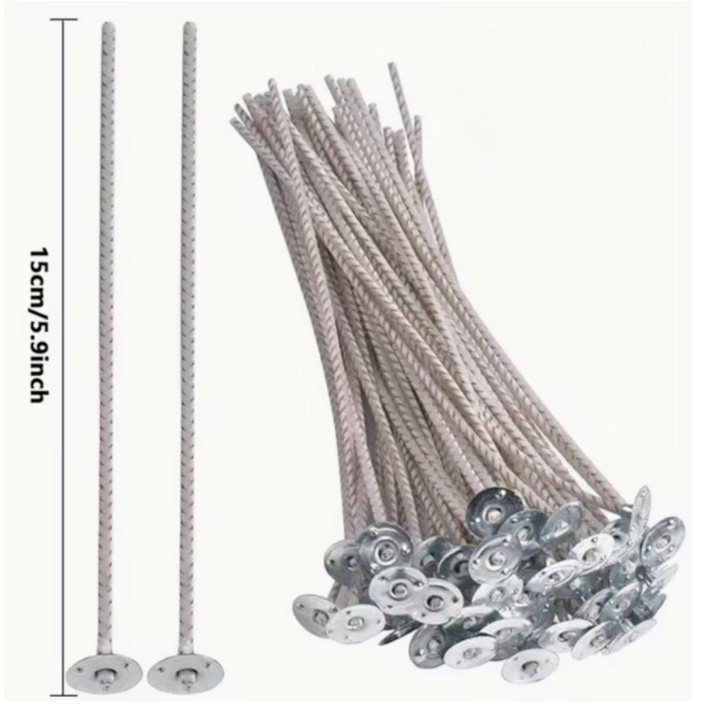 Stoppini per Candele in Puro Cotone da 15cm Diametro 2,5mm, stoppini candele - s Stoppini per Candele in Puro Cotone da 15cm Diametro 2,5mm, stoppini candele - s