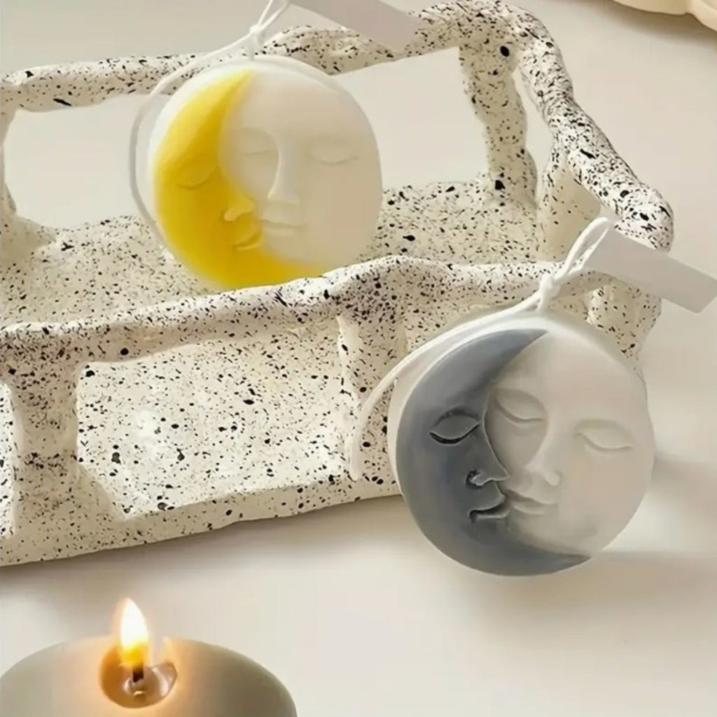 Stampo In Silicone Sole E Luna Per Decorazioni In Resina Epossidica Fai Da Te - Ideale Per Pareti E Regali Creativi - copertina