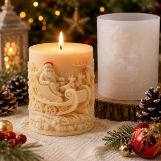 Stampo in silicone Babbo Natale con Slitta - Bottega delle creazioni