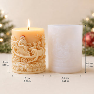 Stampo in silicone Babbo Natale con Slitta - Bottega delle creazioni