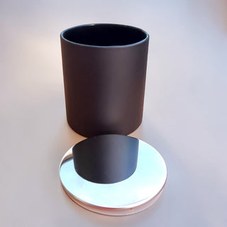 Bicchiere in Vetro Colorato Smerigliato con Tappo Abbinato – Eleganza e Stile per le Tue Candele - Bottega delle creazioni