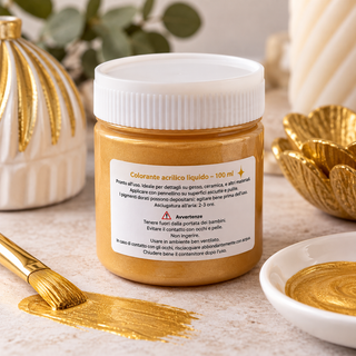 Colorante Acrilico Liquido Oro 100 ml