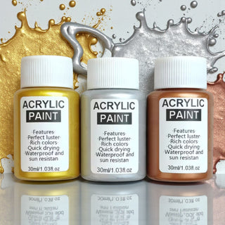 Coloranti Acrilici Metallici Set 3pz