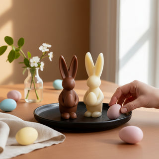 Silicone mold Bunny with rose