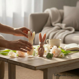 Silicone mold Bunny with rose