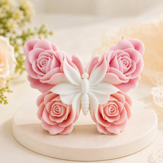 Stampo in Silicone Farfalla con Rose 3D