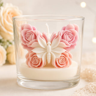 Stampo in Silicone Farfalla con Rose 3D