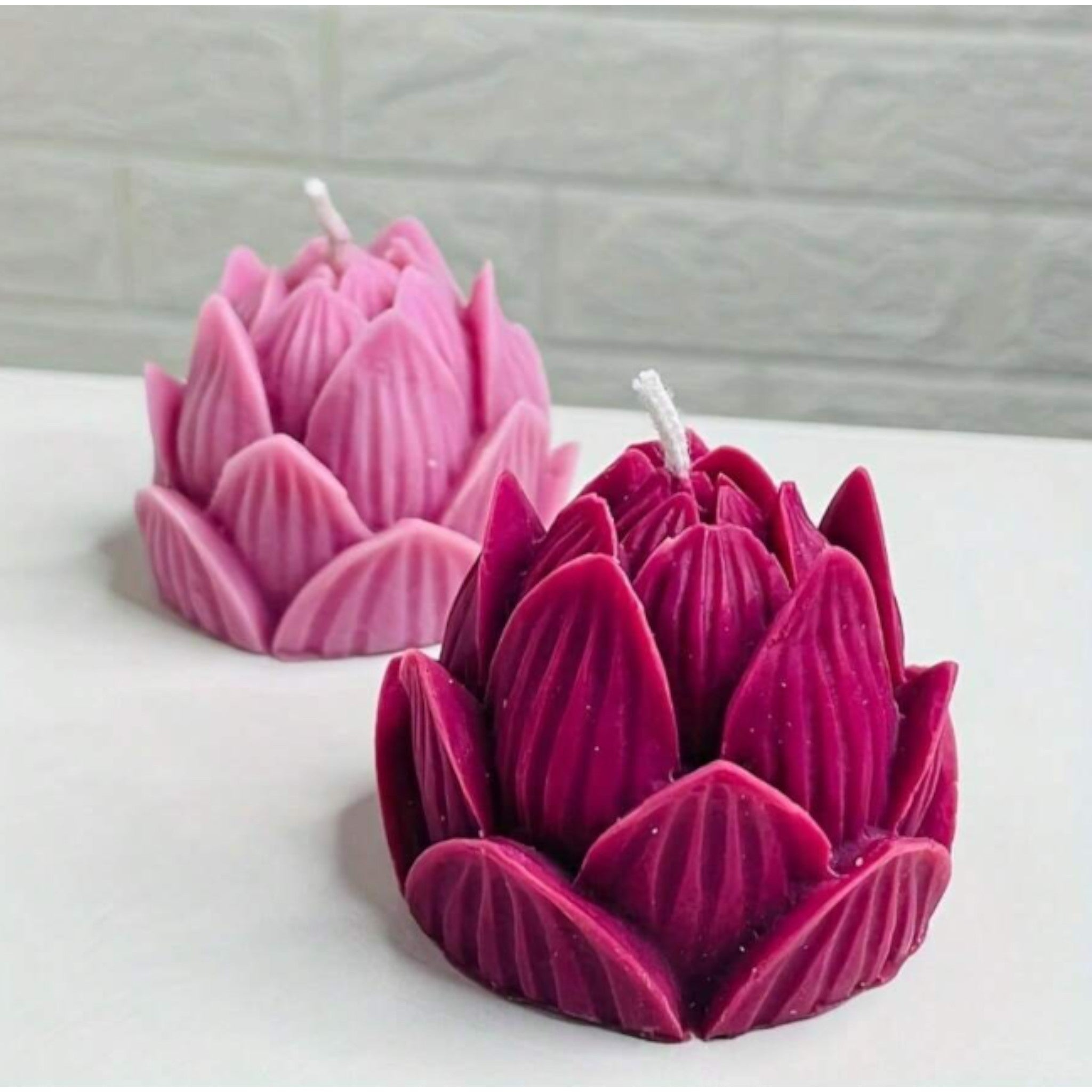 Stampo In Silicone A Forma Di Fiore Di Loto Per Candele, Sapone Stampo In Silicone A Forma Di Fiore Di Loto Per Candele, Sapone