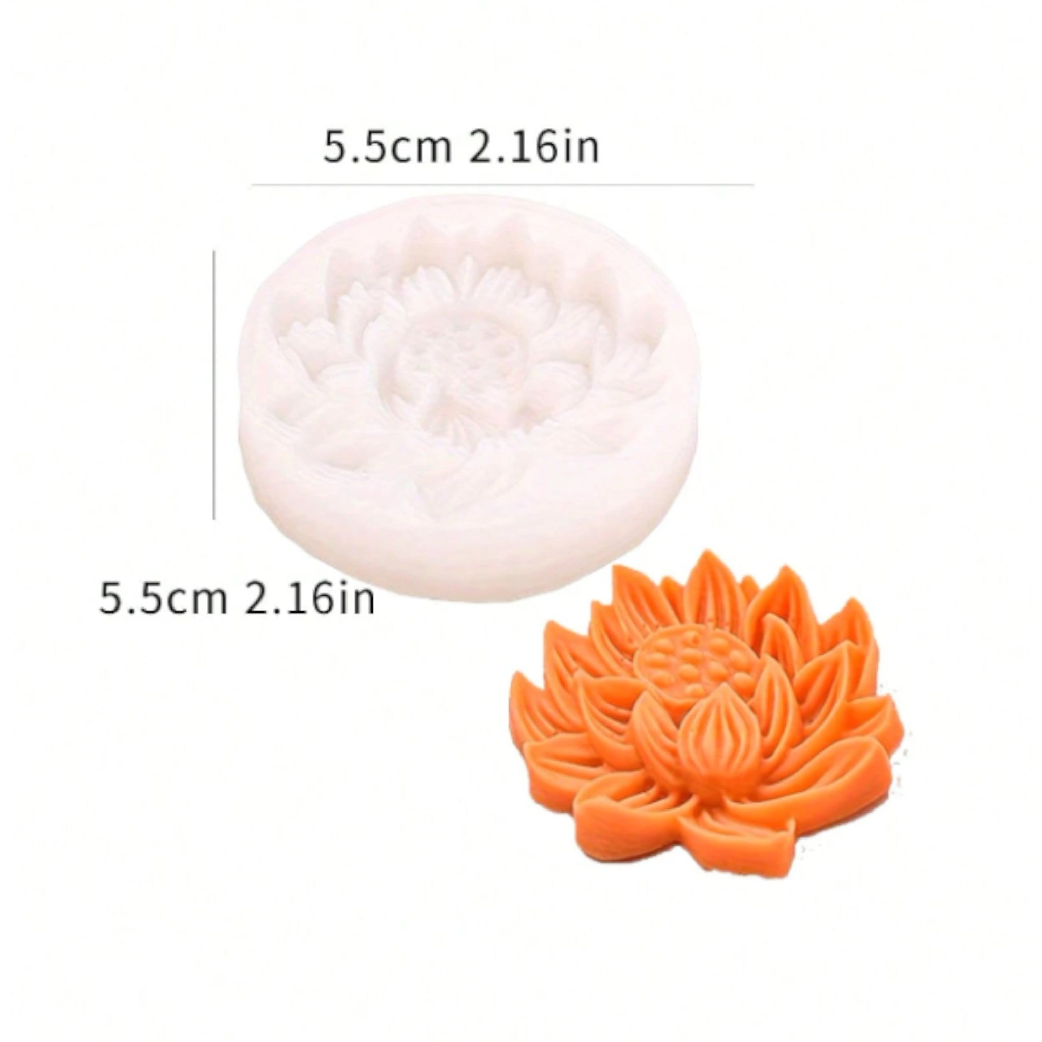 Stampo Per Candele In Silicone 3D A Forma Di Fiore Di Loto, In Silicone Stampo Per Candele In Silicone 3D A Forma Di Fiore Di Loto, In Silicone
