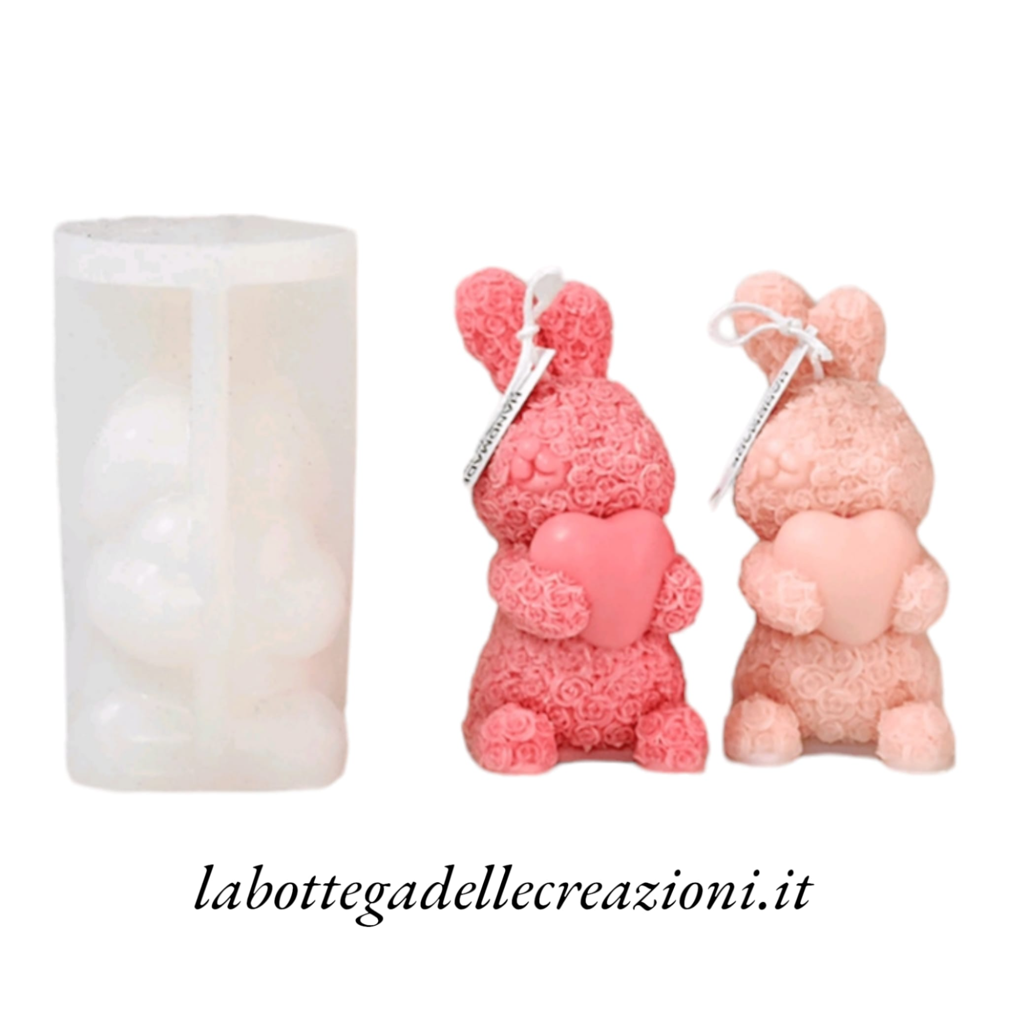 Stampo In Silicone Per Pasqua A Forma Di Coniglio E Fiori - Morbido E Antiaderente - Ideale Per Dolci E Cioccolato