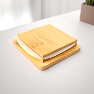 Bicchieri di vetro quadrati con coperchio bamboo