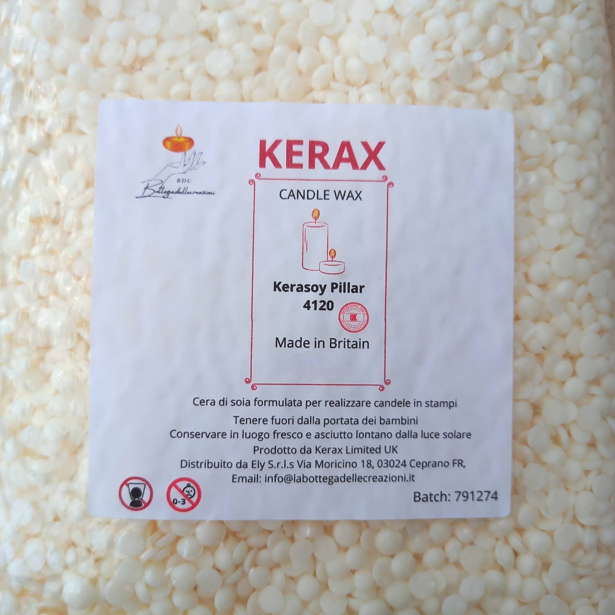 Cera Di Soia Per Candele Fai Da Te Kerax Pillar 4120 – Naturale, Biodegradabile E Profumata