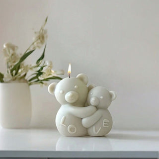 Couple of teddy bears silicone mould