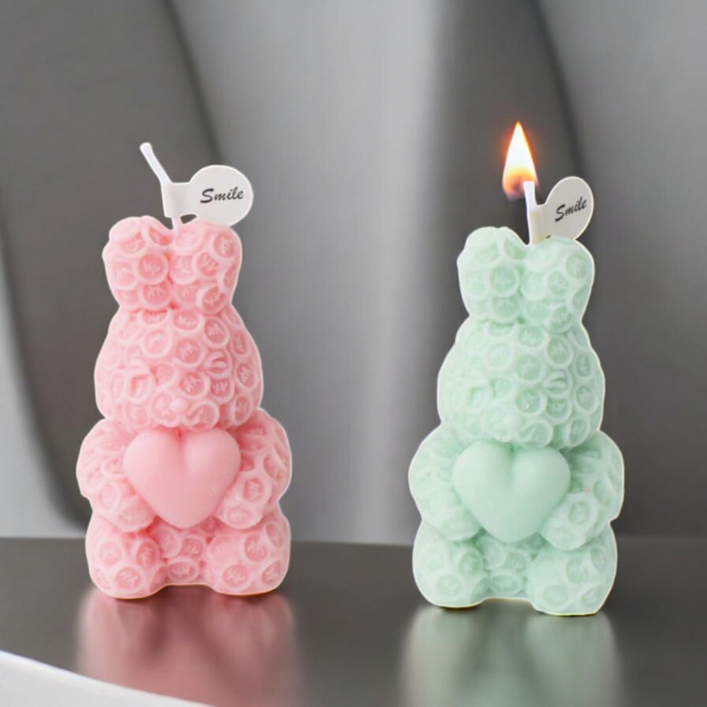 6 Stampi In Silicone 3D Coniglietto Pasquale - Forme Per Candele, Saponi E Cioccolato Fai Da Te - 2