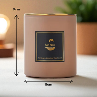 Bicchiere in Vetro Colorato Smerigliato con Tappo Abbinato – Eleganza e Stile per le Tue Candele