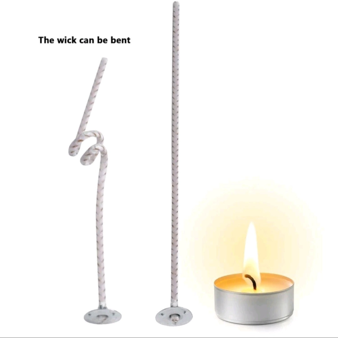 100 pezzi di stoppini per candele senza fumo 2.6-20cm stoppini per anima in  cotone Pre