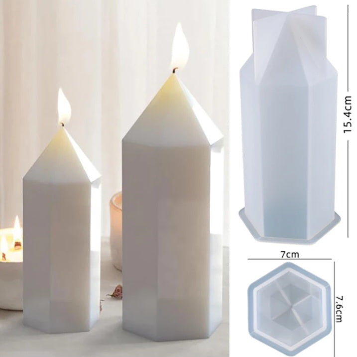 Stampo in silicone Cilindro esagonale per candele/ creazioni in resina –  Bottega delle creazioni