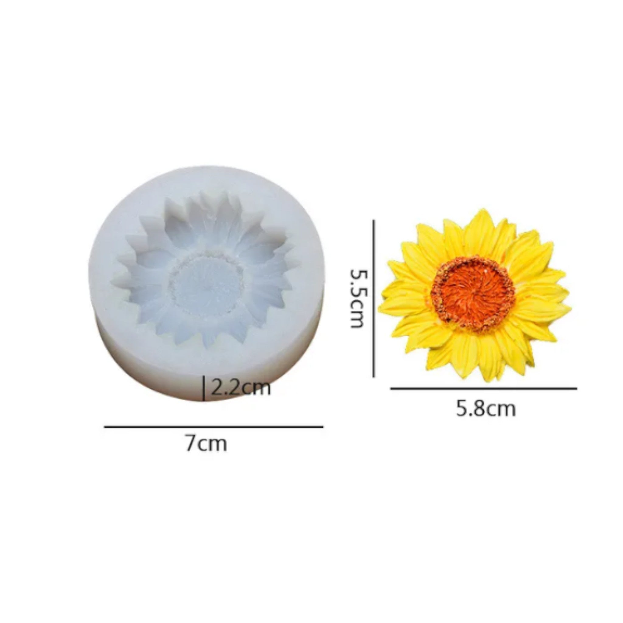 Nifocc Stampo in silicone a forma di girasole a forma di fiore, per fondente, cioccolato, caramelle, cupcake, decorazione per torte fai da te, argilla polimerica, rosa e grigio, 2 pezzi Nifocc Stampo in silicone a forma di girasole a forma di fiore, per fondente, cioccolato, caramelle, cupcake, decorazione per torte fai da te, argilla polimerica, rosa e grigio, 2 pezzi