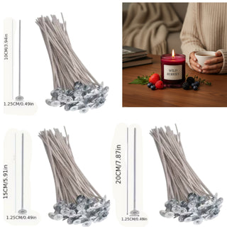 Pure Cotton Candle Wicks 10cm diameter 2.5mm