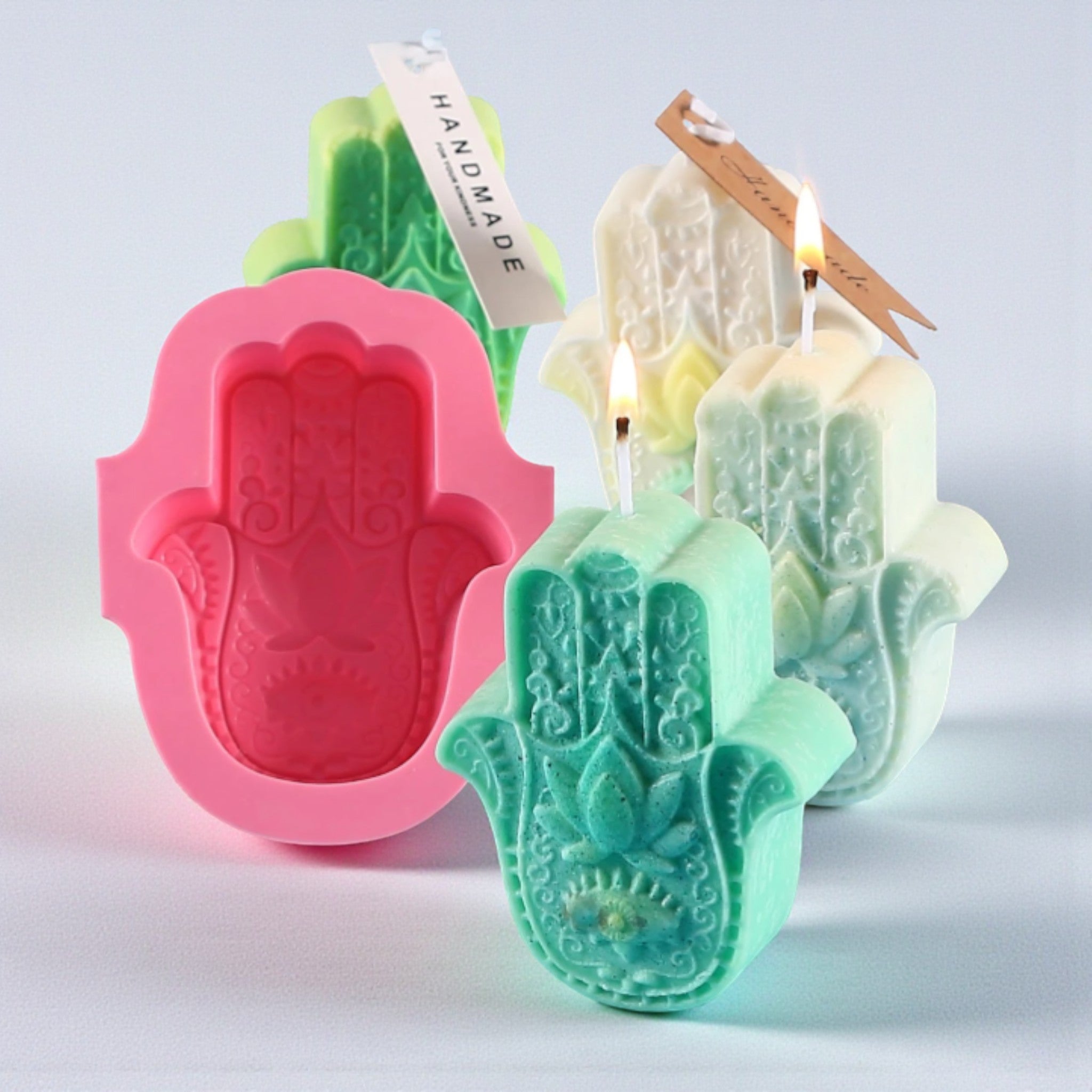 XHYASD Stampi In Silicone Per Gesso,Stampi Per Candele A Colonna,Stampo Silicone Fiori,Stampo In Gesso E Silicone,Stampo Silicone Candele Fiori Cilindrico,Stampi Candele Lunghe