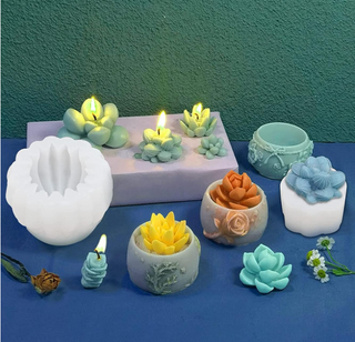 Silicone Mold Succulent Plants/Cactus Set 9 pcs