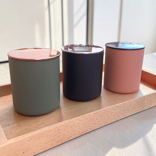 Bicchiere in Vetro Colorato Smerigliato con Tappo Abbinato – Eleganza e Stile per le Tue Candele - Bottega delle creazioni