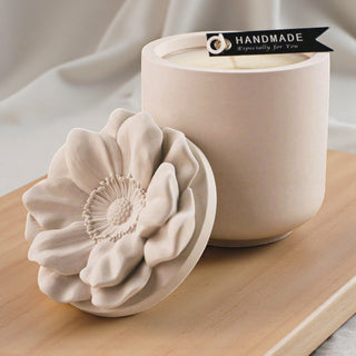 Stampo in silicone Vaso con coperchio floreale