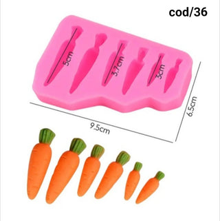 Silicone mold for carrots in 6 shapes